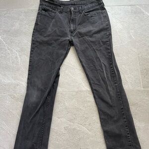 Levis 514 Jeans Men 36x32 Black Straight Fit Dark Wash American Denim Pants